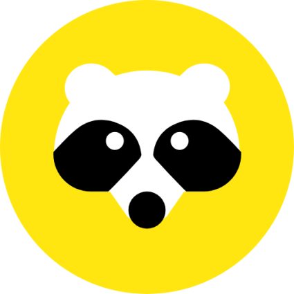 Icoon exoten Pictogram met wasbeer
