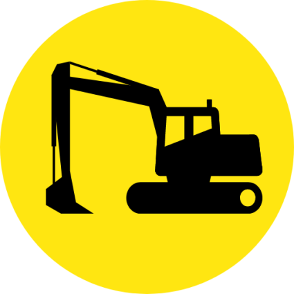 Icoon Natuur wijzigen Pictogram met graafmachine