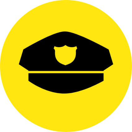 Icoon Natuurinspectie Pictogram met politiepet